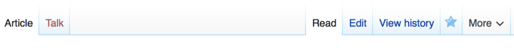 Wikipedia top bar